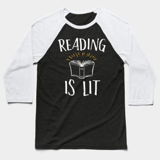 Reading Is Lit Baseball T-Shirt